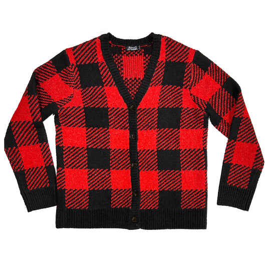 Buffalo Plaid Button Front Cardigan