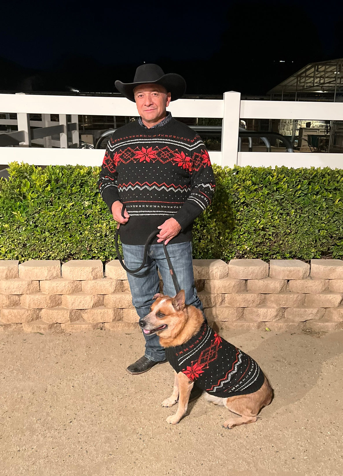 Winter Fair Isle Dog Sweater